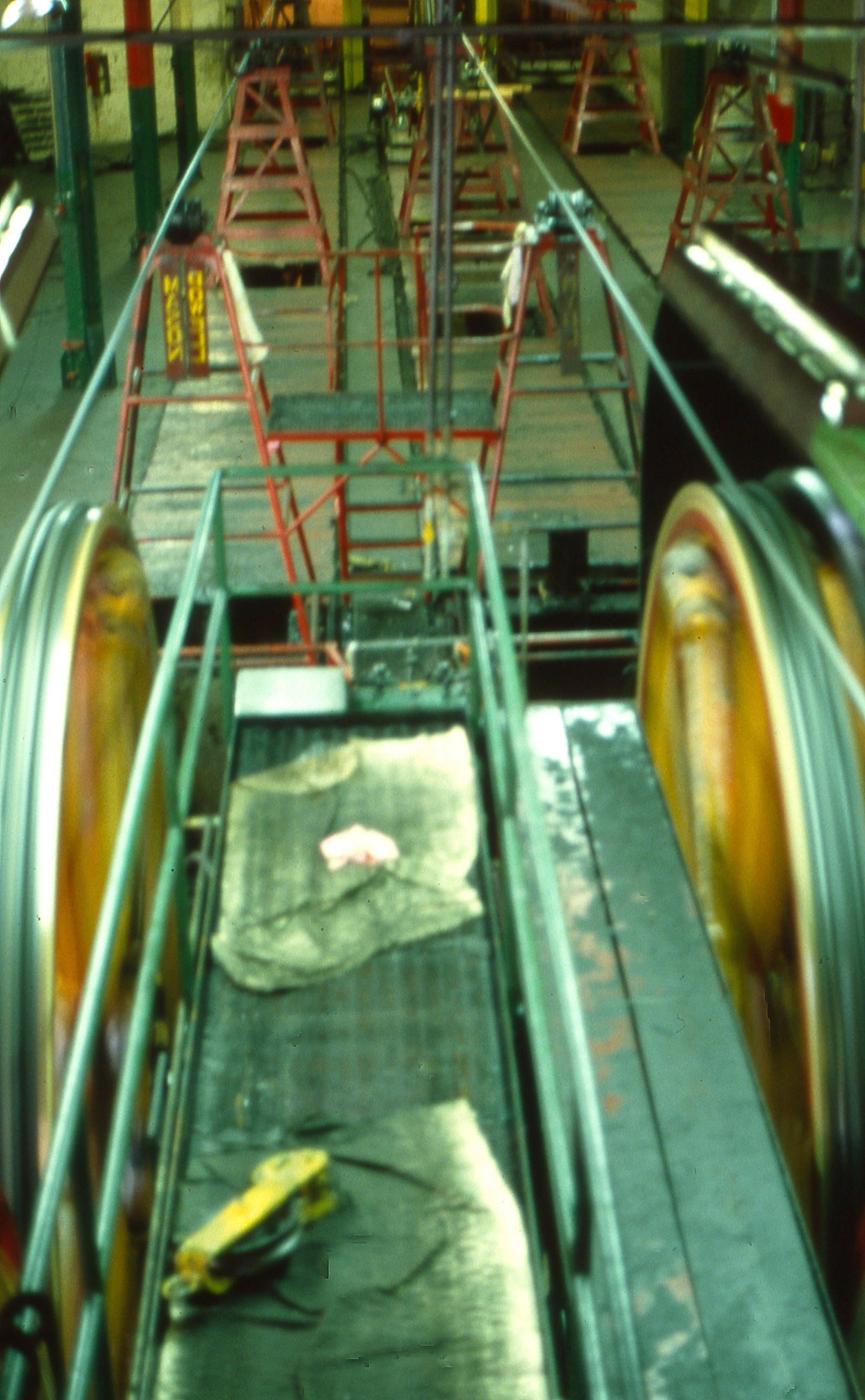 Close-up of a conveyor belt